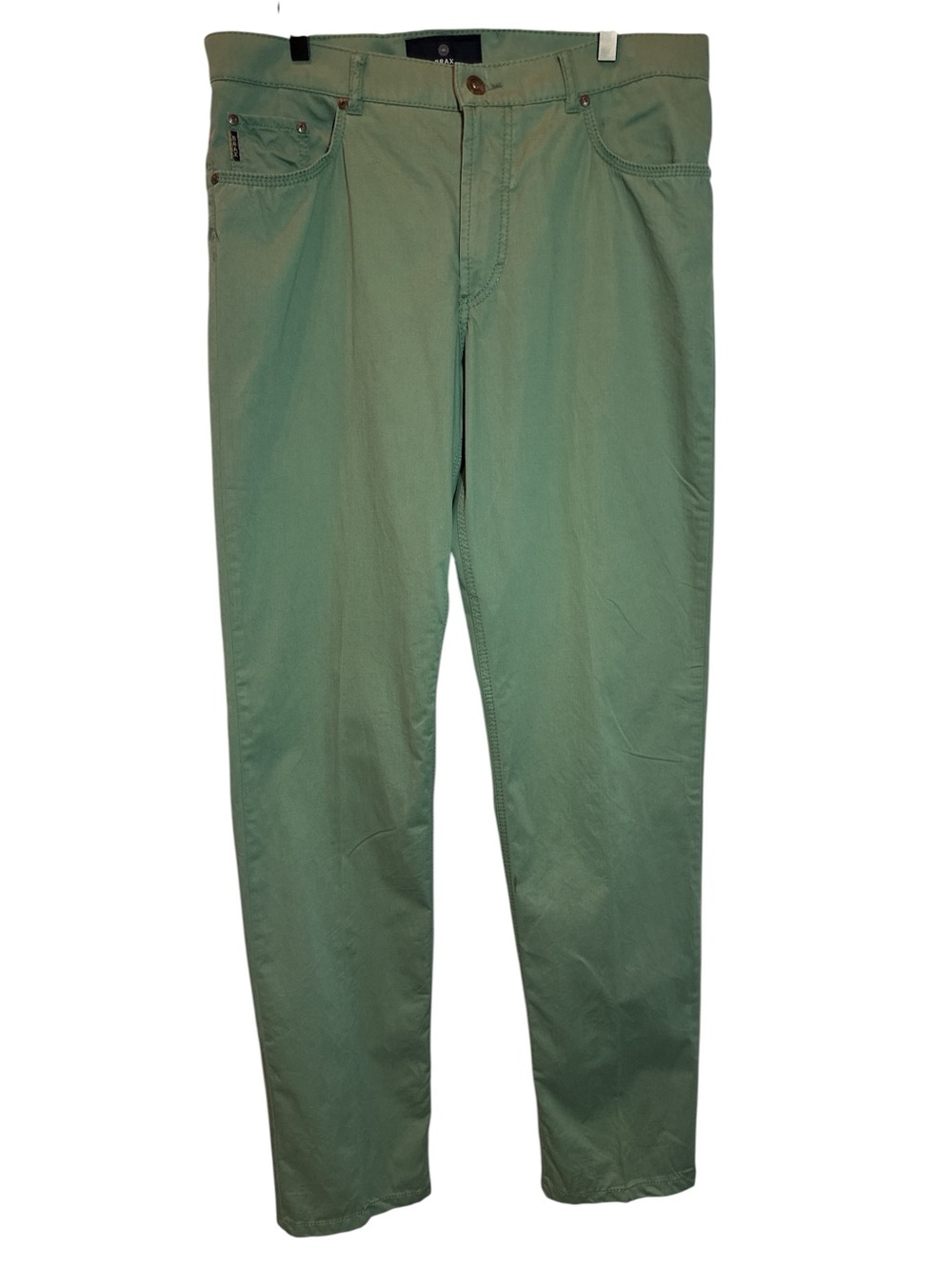 Brax Chino Pants Mens Sz 36x36 Cooper Fancy Regular Straight Green